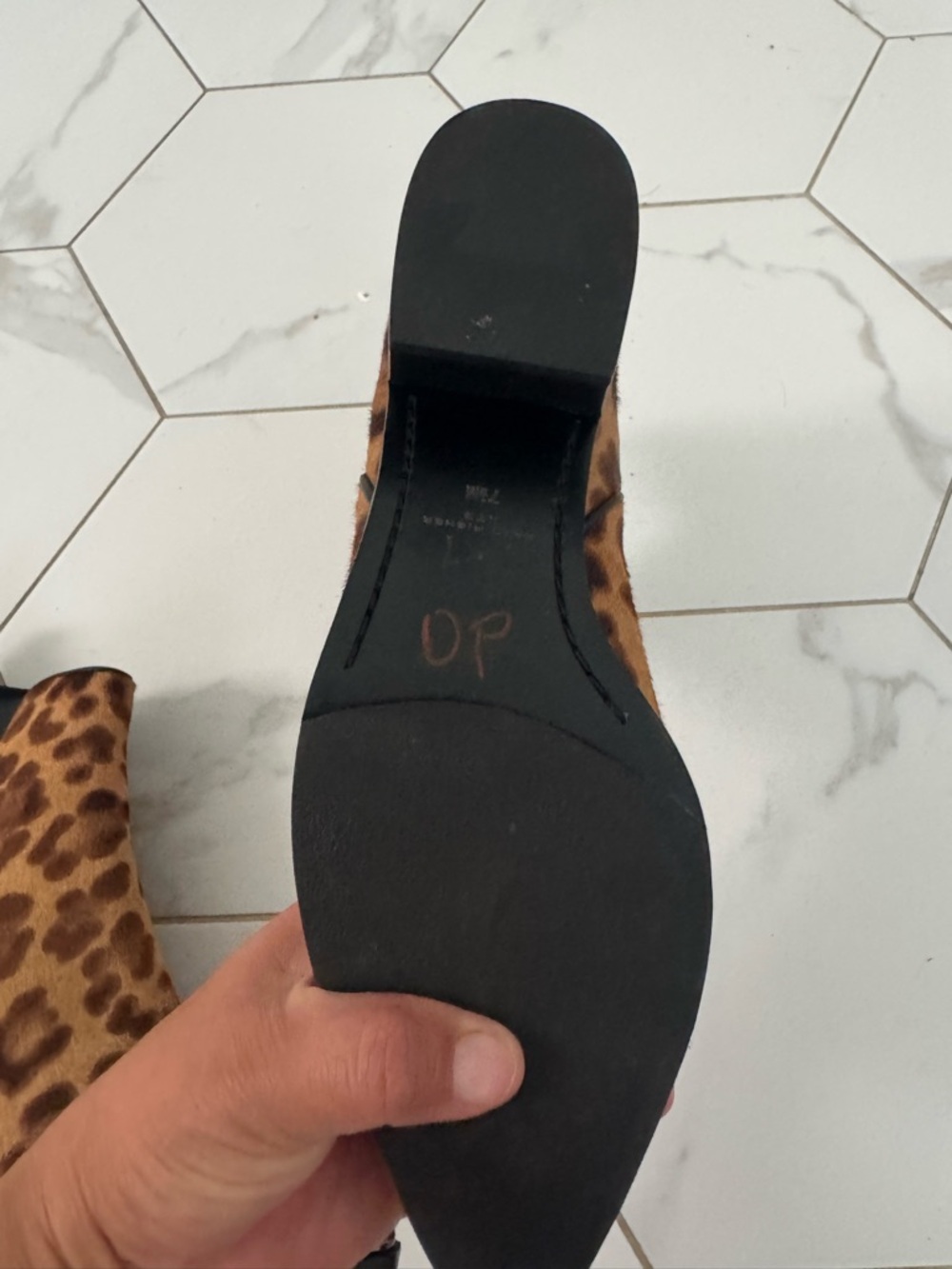 Marc Fisher Leopard Print Chelsea Bootie in Brown and Black - Picture 6 of 10